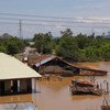 尼日利亚中部尼日尔州的洪水灾情。