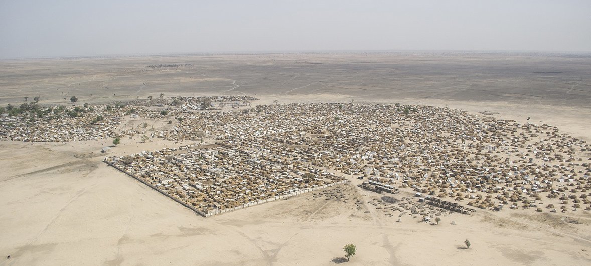 Aerial view of the town of Rann, Borno State, Nigeria. 23 March 2018.