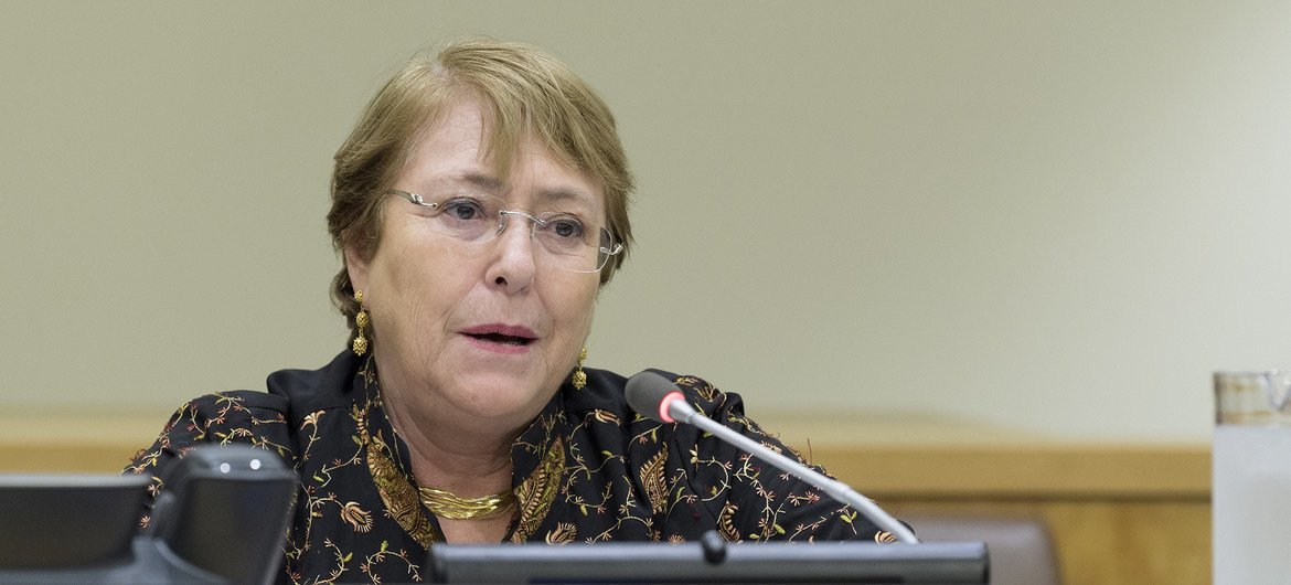 Michelle Bachelet, United Nations High Commissioner for Human Rights, at UN Headquarters in New York on 27 September 2018.