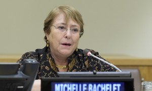 Michelle Bachelet, United Nations High Commissioner for Human Rights, at UN Headquarters in New York on 27 September 2018.