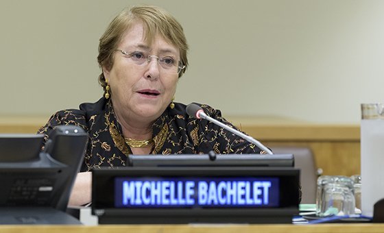 Michelle Bachelet, United Nations High Commissioner for Human Rights, at UN Headquarters in New York on 27 September 2018.