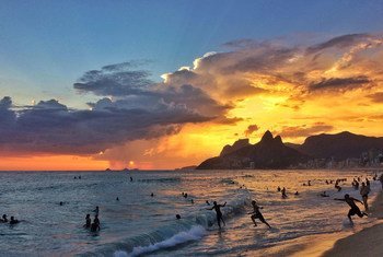 La plage d'Ipanema, à Rio de Janeiro, au Brésil.
