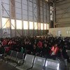 Refugees waiting at Tripoli International Airport, Libya, for their evacuation flight to Niger on 16 October 2018.