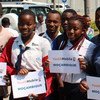 Participantes do projeto Youth Mobile em Moçambique