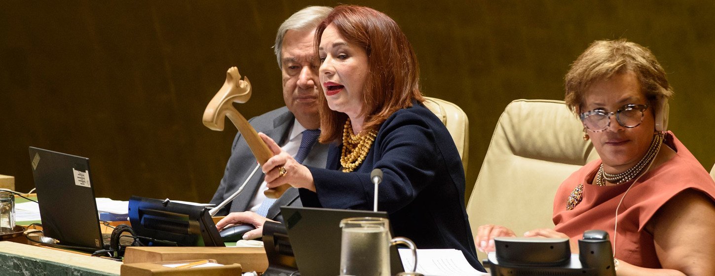 María Fernanda Espinosa é a presidente da 73.ª sessão da Assembleia Geral das Nações Unidas