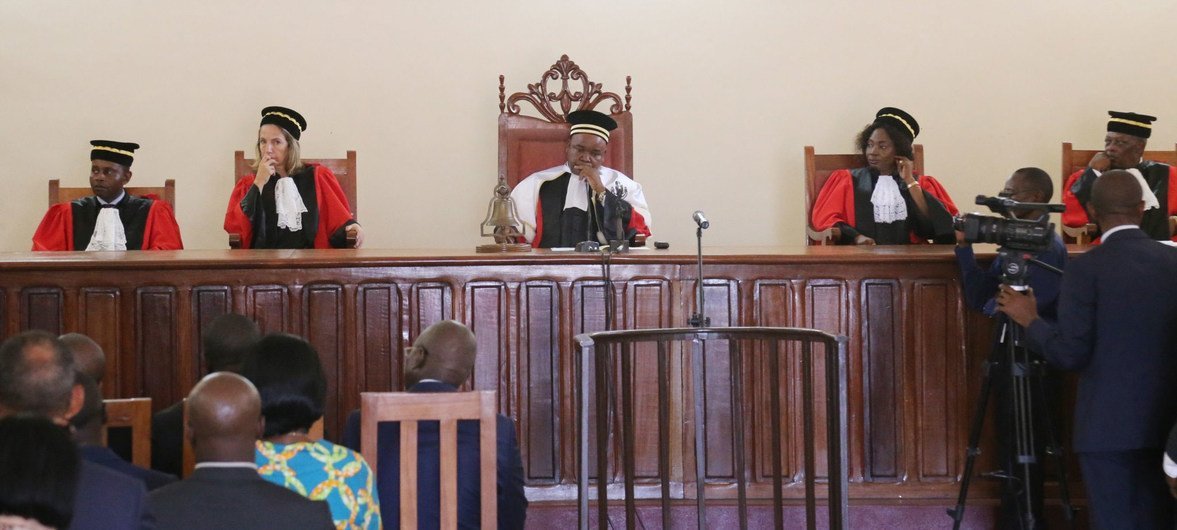 Une audience de la Cour pénale spéciale de la République centrafricaine.