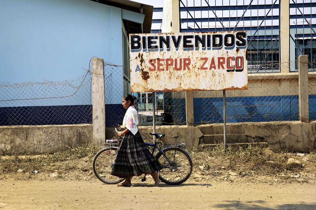 A woman in Guatemala uses a bicycle as her main means of transportation. (file)