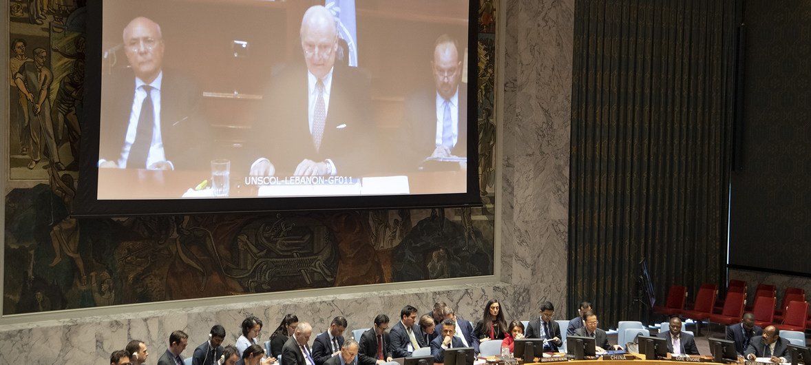 Спецпосланник ООН по Сирии Стаффан де Мистура проинформировал членов Совета Безопасности о своей недавней встрече с представителями сирийского правительства в Дамаске.  