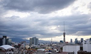 Mexico City skyline (Centro Histórico, Ciudad de México, Mexico).