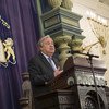 UN Secretary-General António Guterres addresses an interfaith gathering at Park East Synagogue in New York City (31 October 2018)