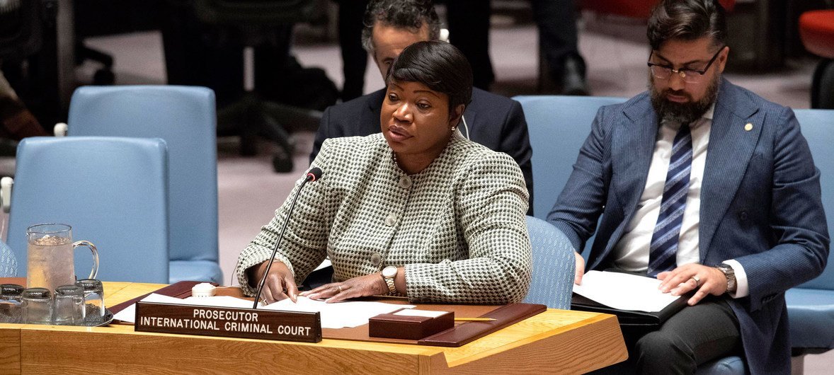 Fatou Bensouda, Chief Prosecutor for the International Criminal Court (ICC), briefs the UN Security Council.