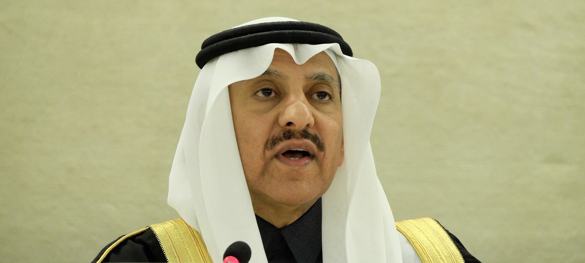 Dr. Bandar bin Mohammed Al-Aiban, President of Saudi Arabia’s Human Rights Commission, and head of the country’s delegation at the 31st Session of the Universal Periodic Review in Geneva, Switzerland.  5 November 2018.