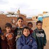 Дети из лагеря Рукбан для внутренних переселенцев в Сирии. 