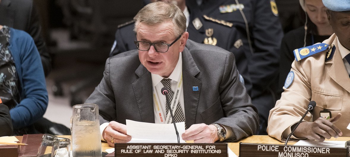 Помощник Генерального секретаря по вопросам правосудия и верховенства права Александр Зуев выступает в Совете безопасности ООН