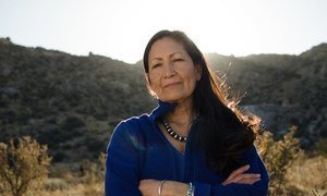 Deb Haaland, New Mexico Democrat politician and one of the first Native American Women ever elected to the House of Representatives in the US Congress. (November 2018)