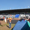 Caravana de migrantes centroamericanos instalados en un estadio en la Ciudad de México. (Archivo) 