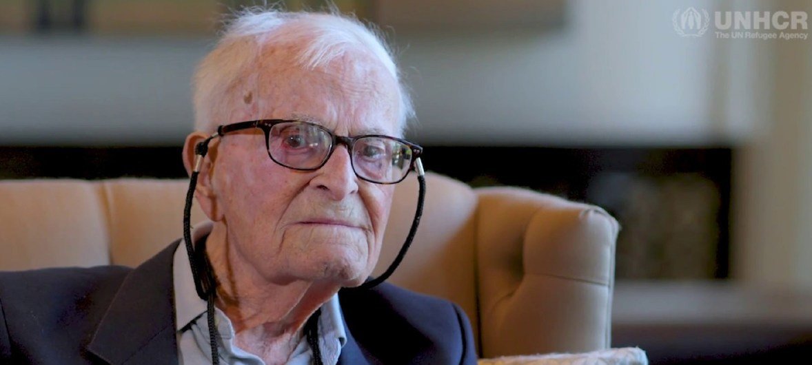 Harry Leslie Smith mwenye umri wa miaka 95, ambaye ni veterani wa vita ya pili ambaye alishuhudia janga la wakimbizi baada ya vita hiyo.