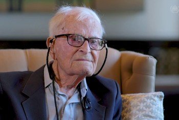 Harry Leslie Smith mwenye umri wa miaka 95, ambaye ni veterani wa vita ya pili ambaye alishuhudia janga la wakimbizi baada ya vita hiyo.