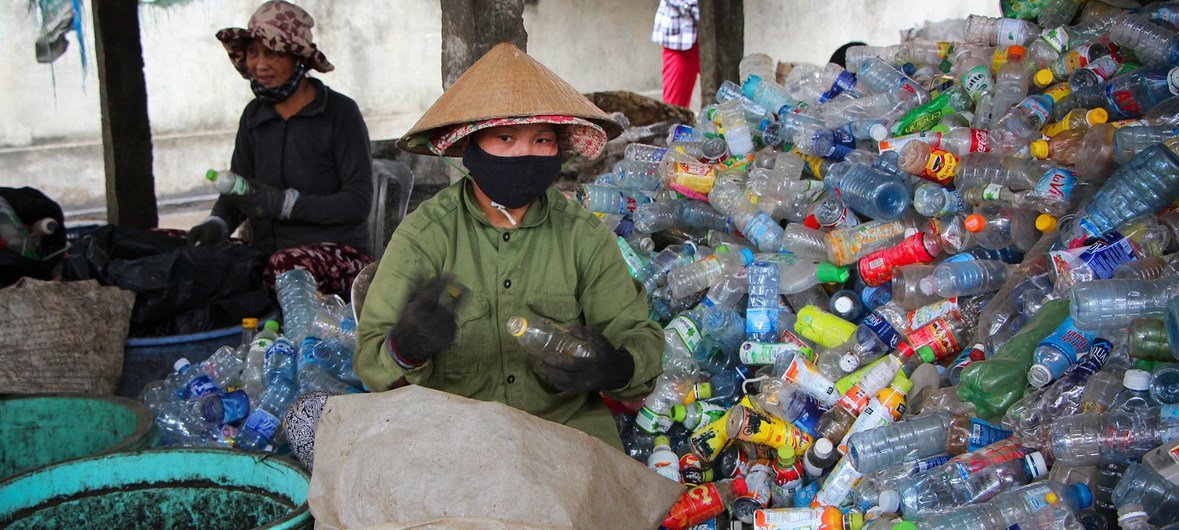 Women in Hoi An in Viet Nam have set up a waste management plan which not only recycles waste but also provides them with an income. (April 2017) 