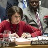 Rosemary A. DiCarlo, UN Under-Secretary-General for Political Affairs, briefs the Security Council.