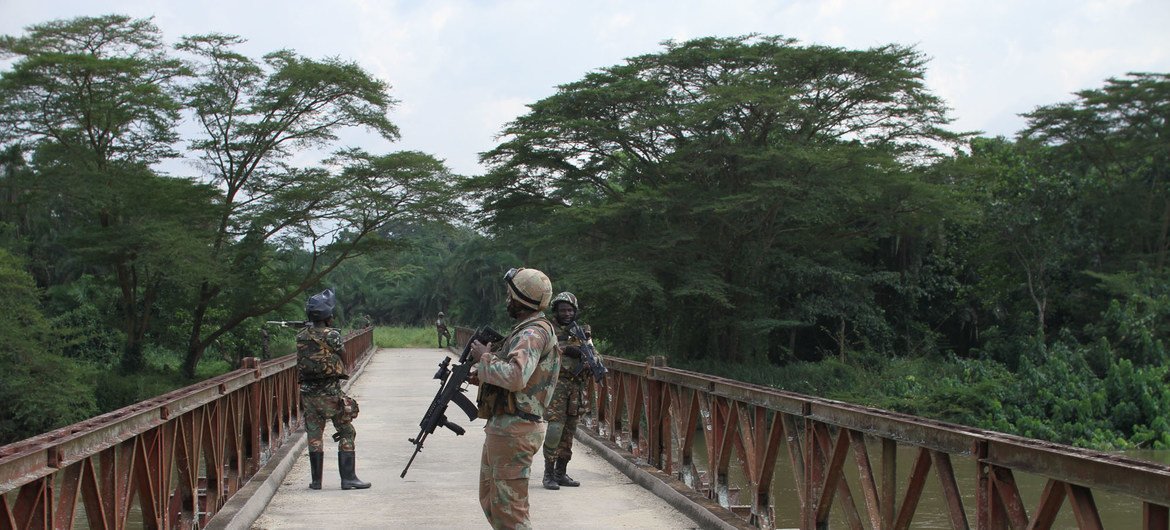 MONUSCO peacekeepers in Beni territory, North Kivu, Democratic Repbulic of the Congo.