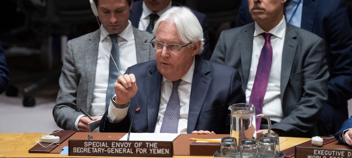 Martin Griffiths, Special Envoy of the Secretary-General for Yemen, briefs the Security Council on the situation in the country.