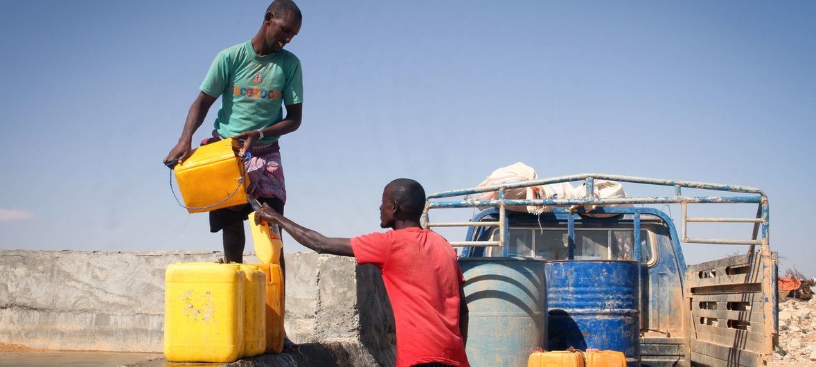 沙坝为索马里受到干旱影响的部分地区提供水源。