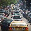 利比里亚蒙罗维亚市中心的交通拥堵状况。（摄于2018年1月）