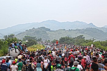 La caravana de migrantes llegó a la localidad de Matías Romero en Oaxaca el 1 de noviembre de 2018. Según el ministerio de Relaciones Exteriores de México, unas 4000 personas pasaron la noche allí
