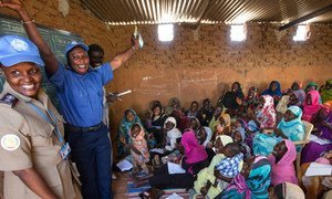 UNAMID Police Facilitates English Classes for Displaced Women in El Fasher, North Darfur, Sudan.