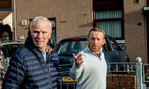 Philip Alston, UN Special Rapporteur for Extreme Poverty and Human Rights visits New Lodge in North Belfast, UK. (2018)