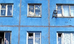 Some of the state-built housing in Russia is in need of improvement (2007).