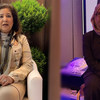 الدكتورة لولوة المطلق(يمين) والمهندسة هدى حميد صنقور(يسار)، رائدتا أعمال من البحرين، شاركتا في المؤتمر المصرفي العربي السنوي في بيروت، لبنان.
