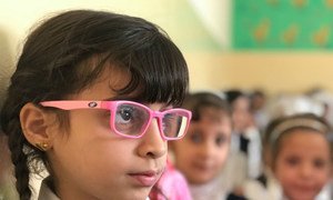 Students in West Mosul, Iraq, attend the UNICEF-supported Ithar School, which runs a shift for boys and a shift for girls.  During the last war, many children dropped out of school.