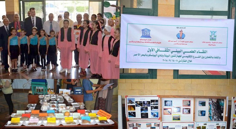 افتتاح معرض نوادي اليونسكو في مصر لرفع الوعي البيئي والثقافي بين طلاب المدارس 