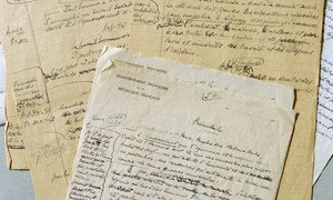 An early draft of the Universal Declaration of Human Rights.