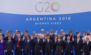  Líderes das maiores economias do mundo em encontro do G-20 em 2018