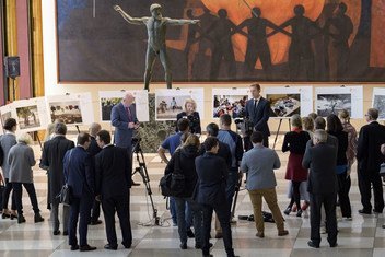 В ООН открылась выставка финалистов Международного конкурса им. Андрея Стенина - российского журналиста, погибшего на востоке Украины