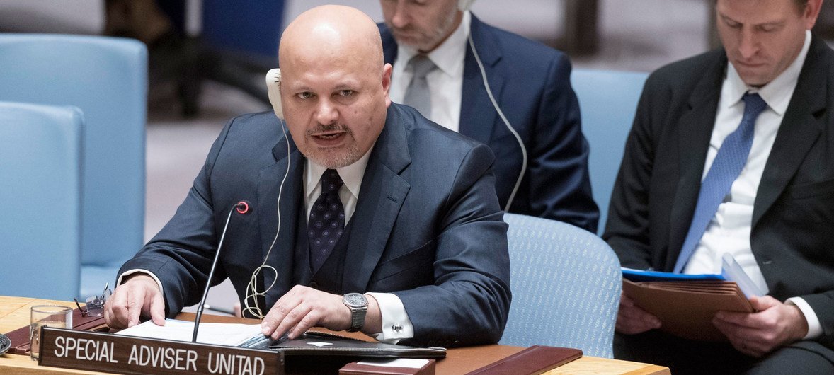 Karim Asad Ahmad Khan, Special Adviser and Head of the UN Investigative Team to Promote Accountability for Crimes Committed by Da’esh/Islamic State in Iraq and the Levant (UNITAD) briefs the Security Council.
