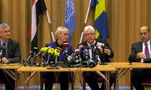L’Envoyé spécial de l’ONU pour le Yémen, Martin Griffiths, lors d’une conférence de presse 