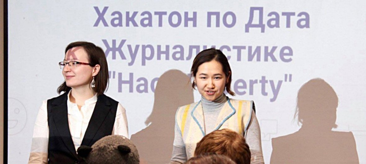 Алтынай Мамбетова и Анастасия Валлева – основатели Школы данных в Кыргызстане. 