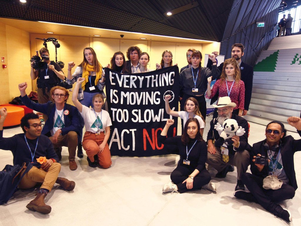 An Earth Council Flash Mob at COP24 in Poland to remind all negotiators and leaders that everything is moving too slow and that we have to take action now.