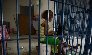 A scene from inside a women's prison, Haiti, October 2018.