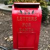A post box at a park in New York, where children can drop their 'letters for Santa'