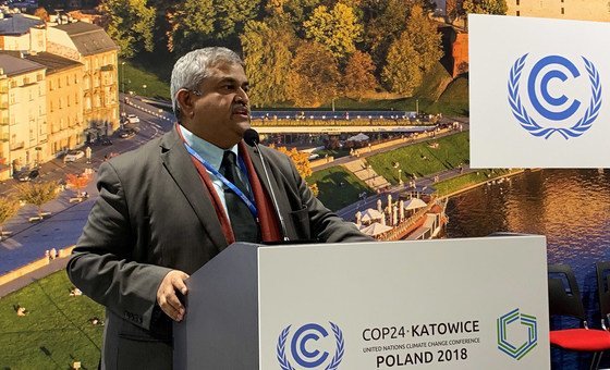 O secretário-geral-adjunto da ONU Meio Ambiente, Satya Tripathi, constata que “a mudança climática irá alterar radicalmente” o ambiente de vida. 
