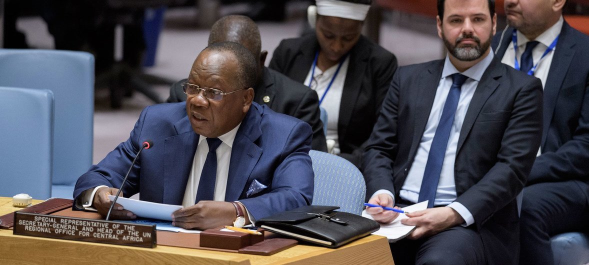 François Louncény Fall, Special Representative of the Secretary-General and Head of the UN Regional Office for Central Africa (UNOCA), briefs the Security Council on Central African region (File photo)
