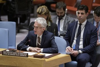 أرشيف: مارك لوكوك وكيل الأمين العام للشؤون الإنسانية ومنسق الإغاثة في حالات الطوارئ يقدم إحاطة لمجلس الأمن عن سوريا. 13 كانون الأول / ديسمبر 2018.
