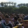 Cucuta, à la frontière de la Colombie avec le Venezuela. Des milliers de réfugiés et de migrants du Venezuela continuent d’entrer chaque jour en Colombie, en traversant le pont international Simon Bolivar, principal point d’entrée.