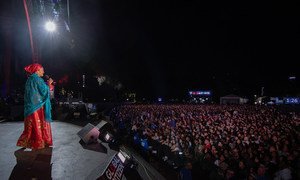 Vice-Secretária Geral Amina J. Mohammed no Global Citizen Festival.