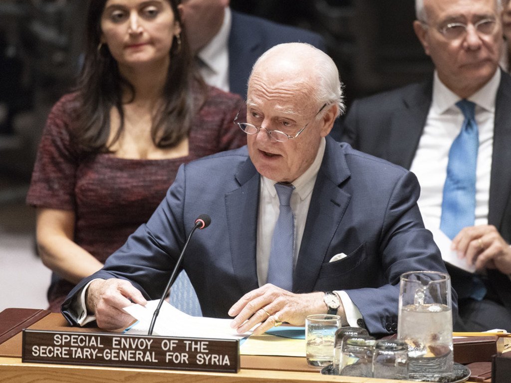 UN Special Envoy for Syria, Staffan de Mistura, briefs the Security Council on the situation in the Middle East, including Syria. 